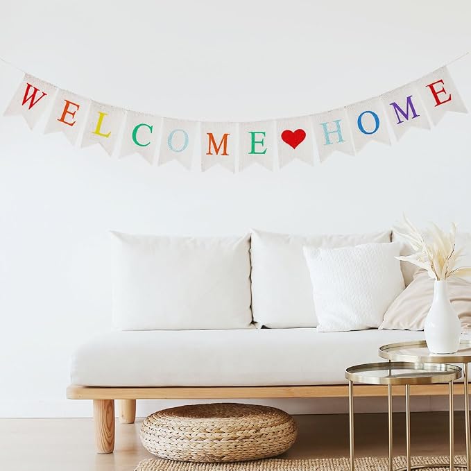 Burlap Welcome Home Decoration - Image 3