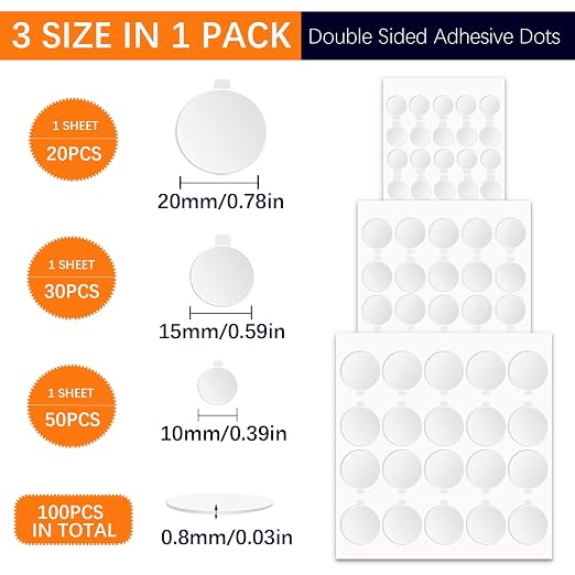 Sticky Dots Double Sided Adhesive Dots Set - Image 2