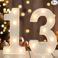 Decorative Led Light Up Numbers, 13th Birthday Decorations, Warm White Led Numbers Lights, Lighted Marquee Number Sign for Sweet 13th Party Decor