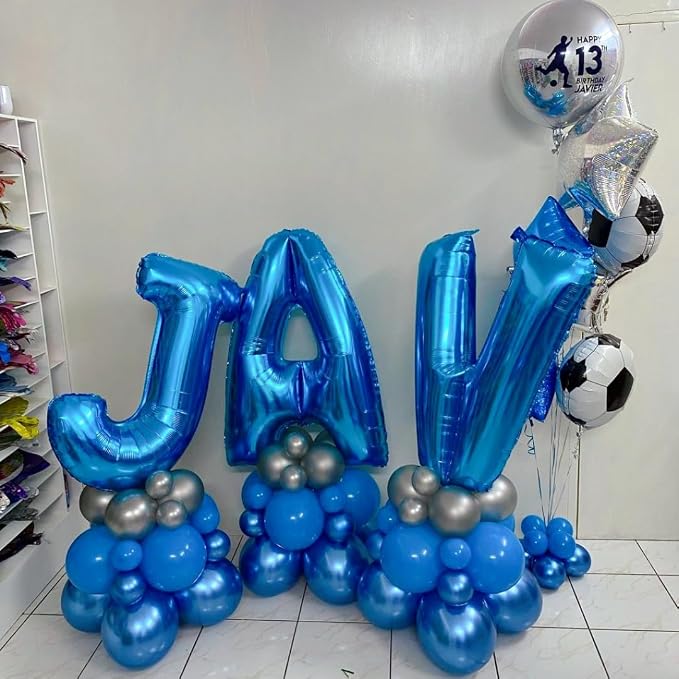 Blue Letter G Balloon, G Balloons Letter - Image 2