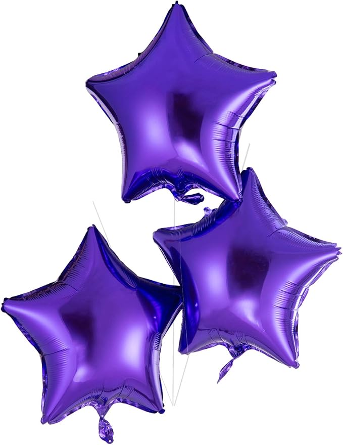 18 Inch Purple Star Mylar Balloons Helium Balloons Foil Party Balloons by Adeer