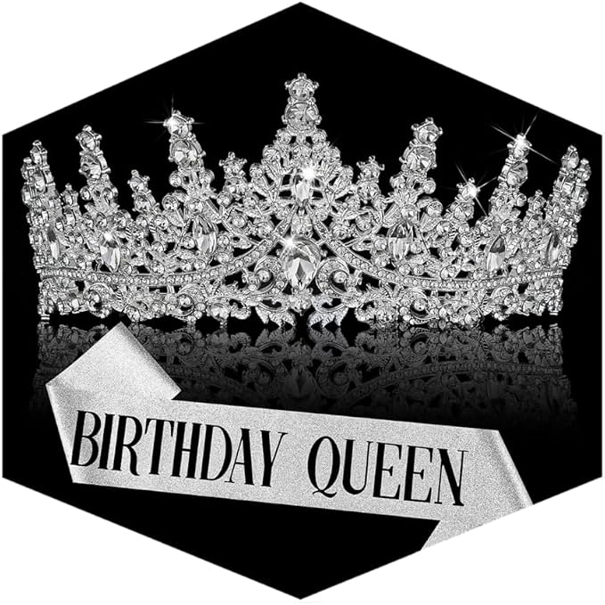Fesciory Birthday Crown for Women, Adult Fit, Coming of Age Gifts & Halloween by Fesciory