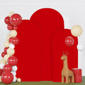 FANPROMS Arch Covers Set of 3 Red Arch Cover 5FT 6FT 7FT Fitted Spandex Arch by FANPROMS