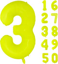 Fluorescent Yellow Number Balloon 40 inch Giant Foil Helium Balloons Yellow by Yeodong