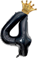 Black 4 Balloon Number, 40 inch Big 4th Birthday Balloon by Unknown