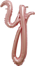 Rose Gold Script Letter "Y" Shaped Foil Balloon by AmscanPartySupplies