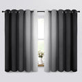 Yakamok Ombre Curtains Black and Greyish White by Yakamok