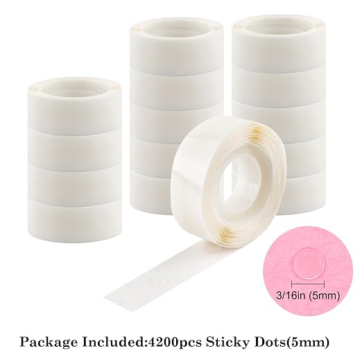 Briartw 4200 Pcs 3/16in Clear Sticky Dots - Image 2