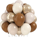 Neutral Brown Balloons, 12 Inch Brown Gold Sand White Cream Beige Ivory Helium by KAINSY