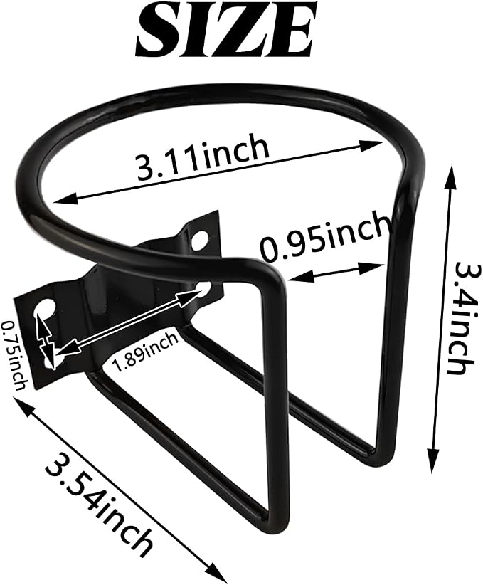 TIHOOD 4PCS Boat Ring Cup Holder Stainless Steel, Wall Mounted Cup Drink Holders - Image 2