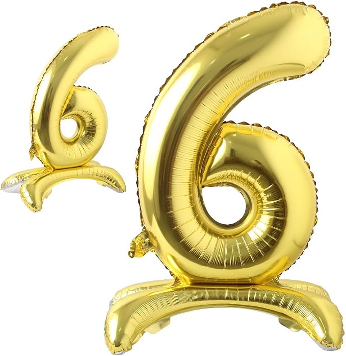 16" Standing Gold Alphabet Letter and Number Balloons Aluminum Hanging Foil by RUIANSI