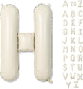 Giant Alphabet H Foil Name Balloons, Cream Ivory White Inflatable Word Balloons by Lingqiang