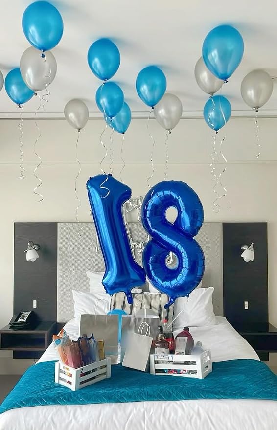 Number Balloons 40 Inch Blue 7 Balloon - Image 2
