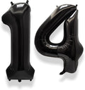 AULE 40 Inch Black Number Balloon 14 Foil 0-9 Birthday Big Numbers | Birthday by AULE