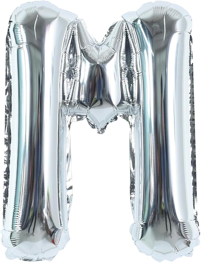 TONIFUL 40 Inch Large Silver Letter M Foil Balloons Alphabet Balloons | Giant by TONIFUL