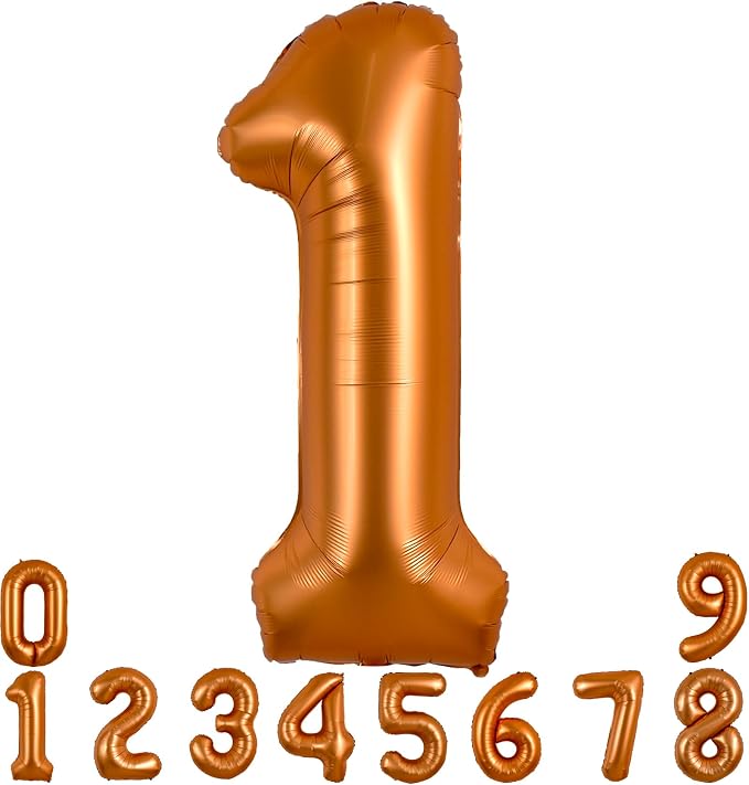 TONIFUL 40 Inch Orange Large Numbers Balloon 0-9 Birthday Party Decorations by TONIFUL