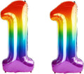 40 Inch Number 11 Balloons for 11th Birthday Party Decorations, 0-100 Rainbow by FOBELEC