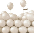 PartyWoo White Balloons 50pcs Sand White Beige Cream Ivory Boho Neutral | by PartyWoo