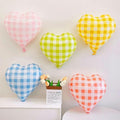 10pcs Pastel Color Checkered Foil Balloons, 18 Inch Pink Blue Red Green Yellow by Paeyeq