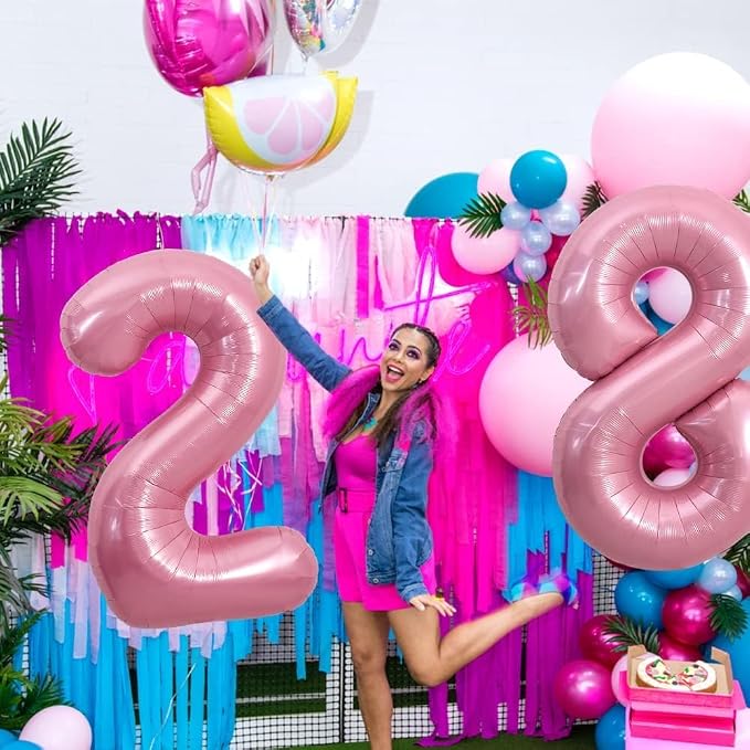 TONIFUL 40 Inch Pink Number 30 Balloon Large Foil 30th Birthday Decorations | - Image 5