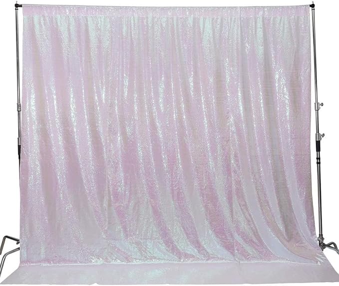 Juya Delight White Iridescent Sequin Backdrop, 6ftx6ft Glitter Photo Backdrop - Image 7