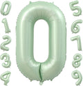 40 Inch Olive Green Number 0 Foil Balloon by TNCDJKPA