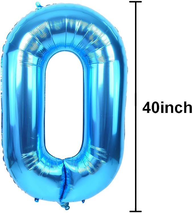 TONIFUL 40 Inch Blue Number 4 Balloons Large Foil 4th Birthday Decorations | - Image 2