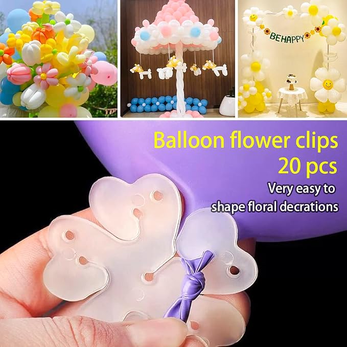 Balloon Arch Kit 20pcs Balloon Flower Clips & 2pcs Balloon Tying Tool & 49.2ft - Image 5