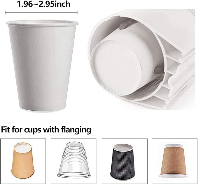 Cup Dispenser, Wall Mount Water Cooler Cup Holder Fits 5-7oz Cups | Pull Type - Image 5
