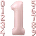 40 Inch Light Pink Number 1 Foil Big 0-9 Giant Digital Balloon | 1st by SULALABOO