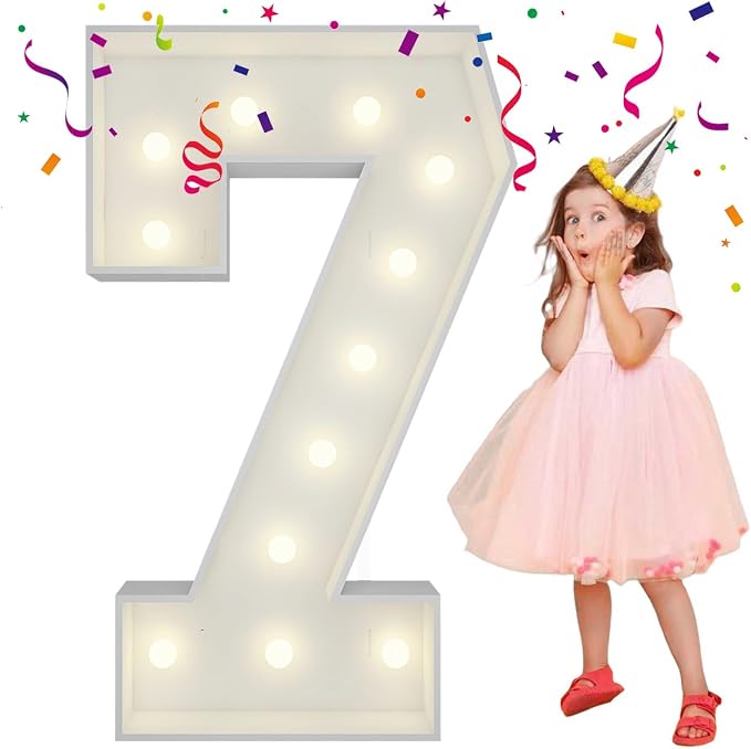 4FT Light Up Numbers Letters, Mosaic Numbers by MerryMosaics