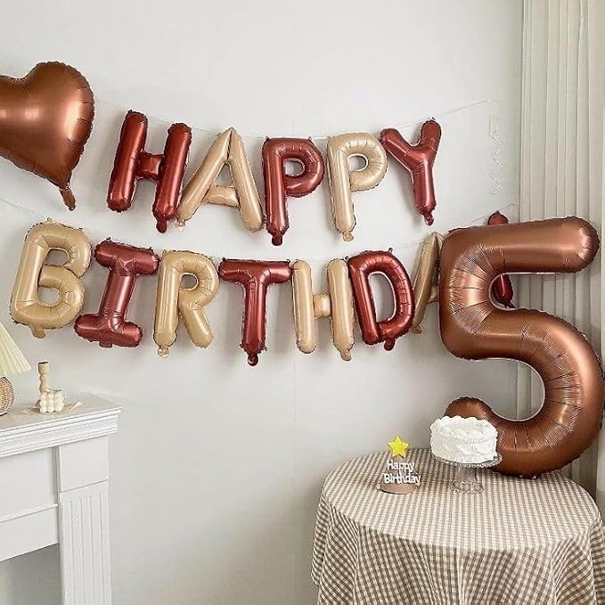 Number Balloons 40 Inch Coffee 6 Balloon - Image 2