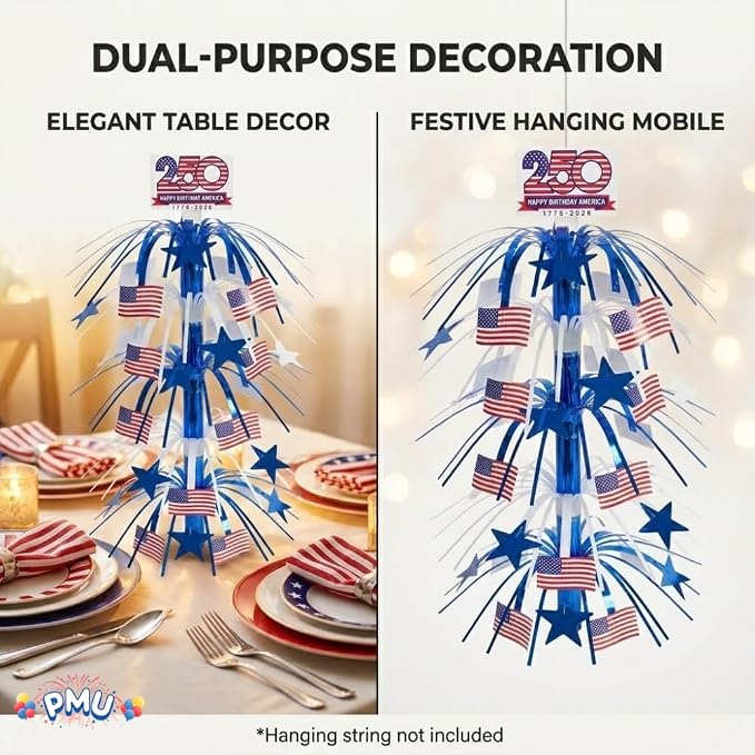 PMU 12 Pcs 21 Inch Patriotic Centerpieces - Image 4