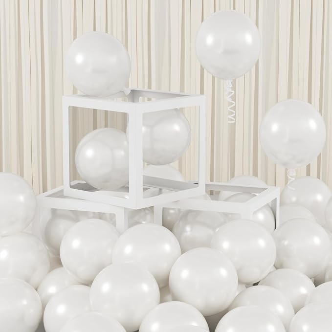 100pcs 5inch Small Pearl White Balloons | 5” Mini Pearl Party Latex Balloons Kit by Colorfullifefromnowon