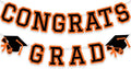 Congrats Grad Banner Graduation Party Banner Decoration Hanging Garland High by Unknown