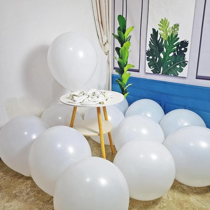 90 Pack White Balloons 18 inch White Latex Party Balloon Bulk - Image 5