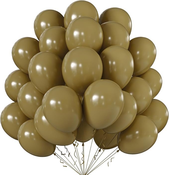 12 Inch Retro Khaki Balloons, Baby Shower, Graduate Party Decorations by KALOR