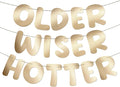 Fulmoon Set of 3 Pre Strung Older Wiser Hotter Glitter Banner Funny Birthday by Fulmoon
