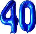 Laser Navy Blue Number 40 Balloons 40 Inch Giant Number Dark Blue 40 Foil Mylar by COLORFULELVES