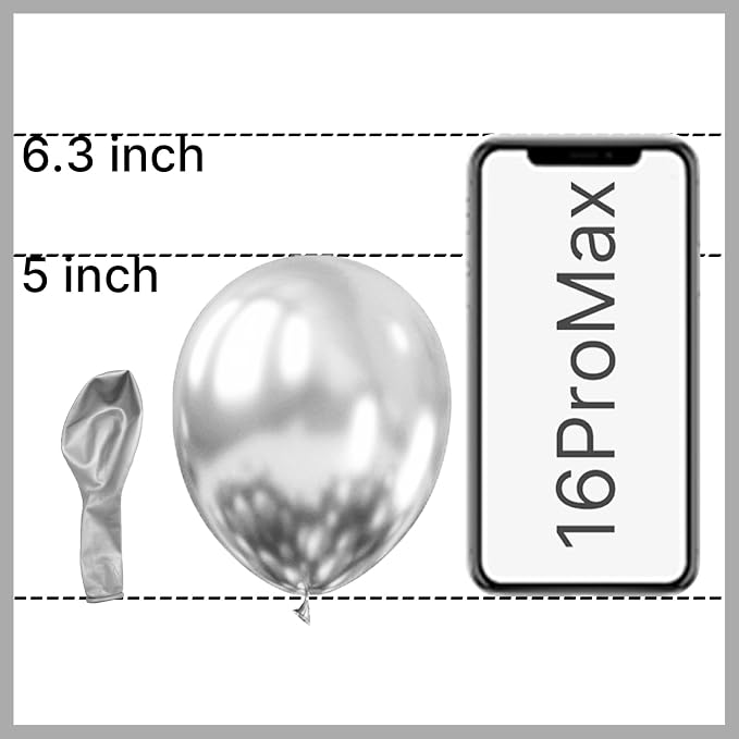 PartyWoo, Balloon Garland or Arch, Wedding Decorations | Silver Metallic Arch - Image 3