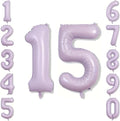 Cream Purple Number 15 Balloon 40 Inch, Foil Numeral by Unknown