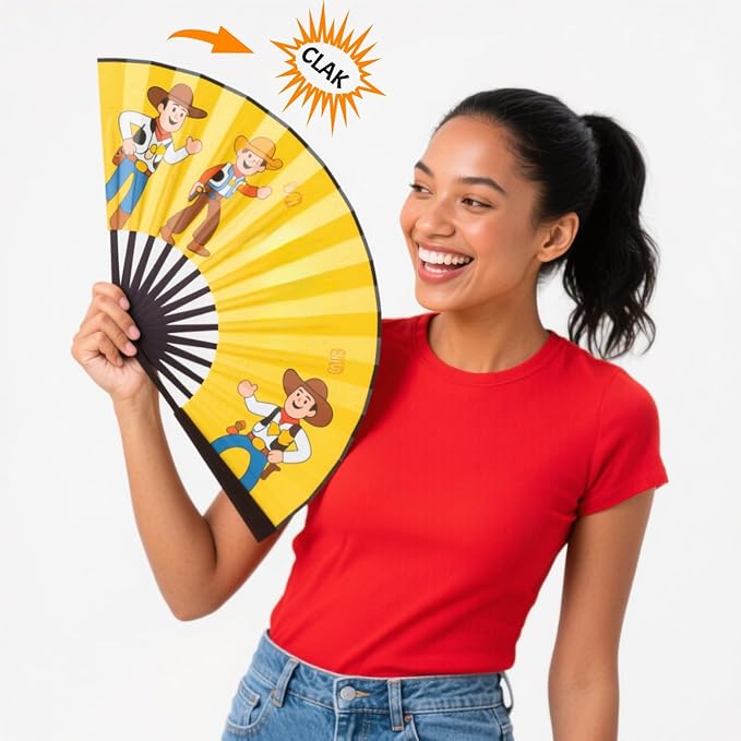Custom Fans with Your Photo/Text - 13 Inch Personalized Folding Hand Fan for Line Dancing, Weddings, Parties | Decorative Gift for Women, Church Events & Dance Performances (5, 13 Inch)