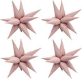 50pcs Matte Pink 20' Water Drop Foil Cone Mylar Balloons Matte Pink Star by Enimapod