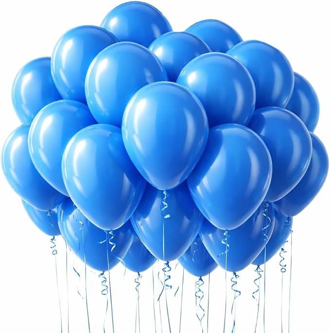 Light Blue Balloons Latex Balloons 100 Pack, 12 Inch Round Helium Pastel Blue by Tamodan+for+better