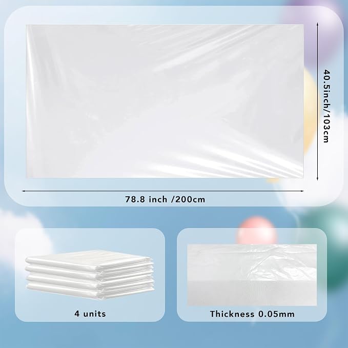 Clear Balloon Transport Collection Bag 4 Units 40.5x78.8 inch - Image 2