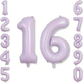 Cream Purple Number 16 Balloon 40 Inch, Pastel Numeral by Unknown