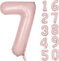 40 inch Pink Number Balloon Light Pink 7 Balloon Matte Pink Number 7 Balloon by Yeodong