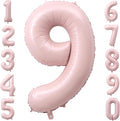 40 Inch Light Pink Foil Number 9 Balloon by TNCDJKPA