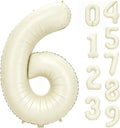 40 Inch Beige Number 6 Foil Balloon by Unknown