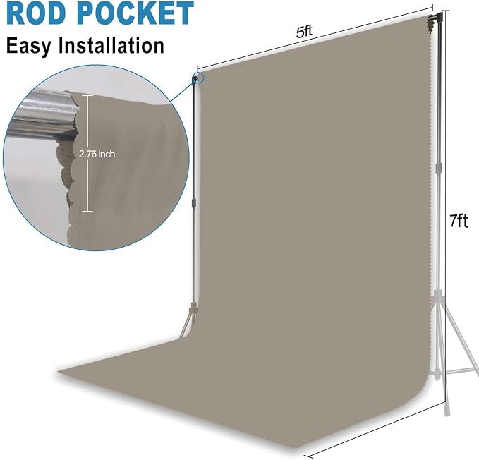 Grey Photography Backdrop for Photoshoot, 5x7 FT | Versatile Studio Photo - Image 2